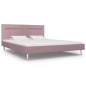 Bettgestell mit LED Rosa Stoff 160 x 200 cm Bettgestell mit LED Rosa Stoff 160 x 200 cm