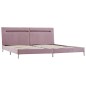 Bettgestell mit LED Rosa Stoff 160 x 200 cm Bettgestell mit LED Rosa Stoff 160 x 200 cm