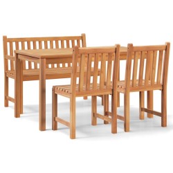 vidaXL 4-tlg. Garten-Essgruppe Massivholz Teak