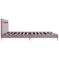 Bettgestell mit LED Rosa Stoff 160 x 200 cm Bettgestell mit LED Rosa Stoff 160 x 200 cm