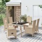vidaXL 7-tlg. Garten-Essgruppe mit Kissen Beige Poly Rattan vidaXL 7-tlg. Garten-Essgruppe mit Kissen Beige Poly Rattan