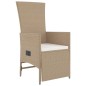 vidaXL 7-tlg. Garten-Essgruppe mit Kissen Beige Poly Rattan vidaXL 7-tlg. Garten-Essgruppe mit Kissen Beige Poly Rattan