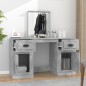 vidaXL Schminktisch mit Spiegel Betongrau 130x50x132,5 cm vidaXL Schminktisch mit Spiegel Betongrau 130x50x132,5 cm