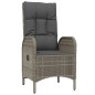 vidaXL 9-tlg. Garten-Essgruppe mit Kissen Grau Poly Rattan vidaXL 9-tlg. Garten-Essgruppe mit Kissen Grau Poly Rattan