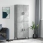 Highboard Betongrau 69,5x34x180 cm Holzwerkstoff Highboard Betongrau 69,5x34x180 cm Holzwerkstoff