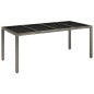 vidaXL 9-tlg. Garten-Essgruppe mit Kissen Grau Poly Rattan vidaXL 9-tlg. Garten-Essgruppe mit Kissen Grau Poly Rattan