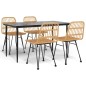 vidaXL 5-tlg. Garten-Essgruppe Poly Rattan vidaXL 5-tlg. Garten-Essgruppe Poly Rattan