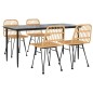 vidaXL 5-tlg. Garten-Essgruppe Poly Rattan vidaXL 5-tlg. Garten-Essgruppe Poly Rattan