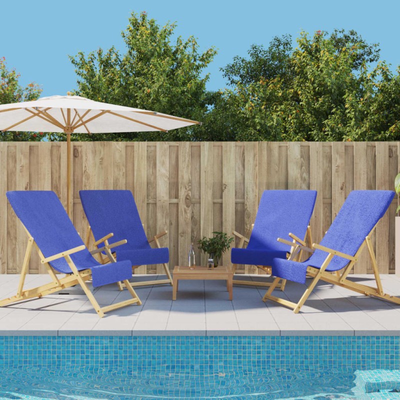 vidaXL Strandtücher 4 Stk. Königsblau 60x135 cm Stoff 400 GSM vidaXL Strandtücher 4 Stk. Königsblau 60x135 cm Stoff 400 GSM