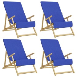 vidaXL Strandtücher 4 Stk. Königsblau 60x135 cm Stoff 400 GSM