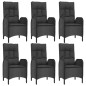 vidaXL 9-tlg. Garten-Essgruppe mit Kissen Schwarz Poly Rattan vidaXL 9-tlg. Garten-Essgruppe mit Kissen Schwarz Poly Rattan