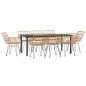 vidaXL 9-tlg. Garten-Essgruppe Poly Rattan vidaXL 9-tlg. Garten-Essgruppe Poly Rattan