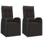 vidaXL 3-tlg. Garten-Essgruppe Schwarz Poly Rattan & Massivholz Akazie vidaXL 3-tlg. Garten-Essgruppe Schwarz Poly Rattan & Massivholz Akazie