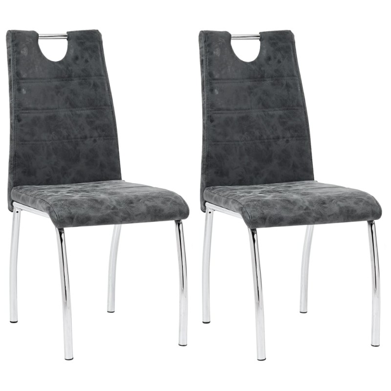 Esszimmerstühle 2 Stk. Schwarz Kunstleder Esszimmerstühle 2 Stk. Schwarz Kunstleder
