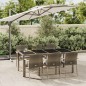 vidaXL 7-tlg. Garten-Essgruppe mit Kissen Grau Poly Rattan vidaXL 7-tlg. Garten-Essgruppe mit Kissen Grau Poly Rattan