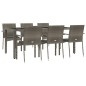 vidaXL 7-tlg. Garten-Essgruppe mit Kissen Grau Poly Rattan vidaXL 7-tlg. Garten-Essgruppe mit Kissen Grau Poly Rattan