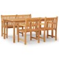 vidaXL 4-tlg. Garten-Essgruppe Massivholz Teak vidaXL 4-tlg. Garten-Essgruppe Massivholz Teak