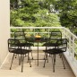 vidaXL 5-tlg. Garten-Essgruppe Schwarz Poly Rattan vidaXL 5-tlg. Garten-Essgruppe Schwarz Poly Rattan