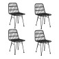 vidaXL 5-tlg. Garten-Essgruppe Schwarz Poly Rattan vidaXL 5-tlg. Garten-Essgruppe Schwarz Poly Rattan