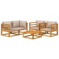 vidaXL 5-tlg. Garten-Lounge-Set mit Taupe Kissen Massivholz vidaXL 5-tlg. Garten-Lounge-Set mit Taupe Kissen Massivholz