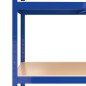 vidaXL Regale mit 5 Böden 2 Stk. Blau Stahl & Holzwerkstoff vidaXL Regale mit 5 Böden 2 Stk. Blau Stahl & Holzwerkstoff
