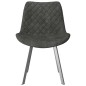 Esszimmerstühle 2 Stk. Grau Wildleder-Optik Esszimmerstühle 2 Stk. Grau Wildleder-Optik