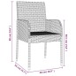 vidaXL 5-tlg. Garten-Essgruppe mit Kissen Grau Poly Rattan vidaXL 5-tlg. Garten-Essgruppe mit Kissen Grau Poly Rattan
