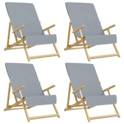 vidaXL Strandtücher 4 Stk. Grau 60x135 cm Stoff 400 GSM