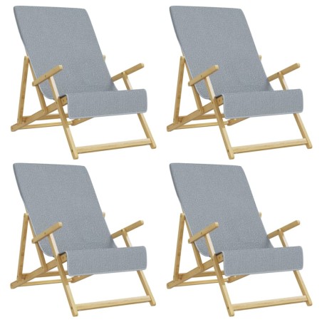 vidaXL Strandtücher 4 Stk. Grau 60x135 cm Stoff 400 GSM