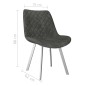 Esszimmerstühle 2 Stk. Grau Wildleder-Optik Esszimmerstühle 2 Stk. Grau Wildleder-Optik