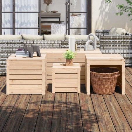 vidaXL 4-tlg. Gartenbox-Set Massivholz Kiefer