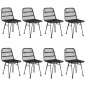 vidaXL 9-tlg. Garten-Essgruppe Schwarz Poly Rattan vidaXL 9-tlg. Garten-Essgruppe Schwarz Poly Rattan