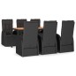 vidaXL 7-tlg. Garten-Essgruppe mit Kissen Schwarz Poly Rattan vidaXL 7-tlg. Garten-Essgruppe mit Kissen Schwarz Poly Rattan