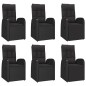 vidaXL 7-tlg. Garten-Essgruppe mit Kissen Schwarz Poly Rattan vidaXL 7-tlg. Garten-Essgruppe mit Kissen Schwarz Poly Rattan