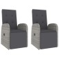 vidaXL 3-tlg. Garten-Lounge-Set Grau Poly Rattan & Massivholz Akazie vidaXL 3-tlg. Garten-Lounge-Set Grau Poly Rattan & Massivholz Akazie
