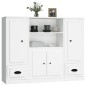 vidaXL Highboards 3 Stk. Weiß Holzwerkstoff vidaXL Highboards 3 Stk. Weiß Holzwerkstoff