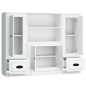 vidaXL Highboards 3 Stk. Weiß Holzwerkstoff vidaXL Highboards 3 Stk. Weiß Holzwerkstoff
