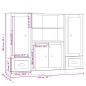 vidaXL Highboards 3 Stk. Weiß Holzwerkstoff vidaXL Highboards 3 Stk. Weiß Holzwerkstoff