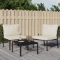 Gartenstühle mit Sandfarbigen Kissen 2 Stk. 60x74x79 cm Stahl Gartenstühle mit Sandfarbigen Kissen 2 Stk. 60x74x79 cm Stahl
