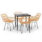 vidaXL 5-tlg. Garten-Essgruppe Poly Rattan vidaXL 5-tlg. Garten-Essgruppe Poly Rattan