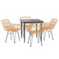 vidaXL 5-tlg. Garten-Essgruppe Poly Rattan vidaXL 5-tlg. Garten-Essgruppe Poly Rattan