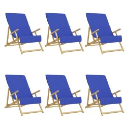 vidaXL Strandtücher 6 Stk. Königsblau 60x135 cm Stoff 400 GSM