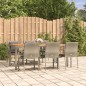 vidaXL 7-tlg. Garten-Essgruppe mit Kissen Grau Poly Rattan vidaXL 7-tlg. Garten-Essgruppe mit Kissen Grau Poly Rattan