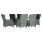vidaXL 7-tlg. Garten-Essgruppe Hellgrau Poly Rattan vidaXL 7-tlg. Garten-Essgruppe Hellgrau Poly Rattan