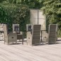 vidaXL 7-tlg. Garten-Essgruppe mit Kissen Schwarz und Grau Poly Rattan vidaXL 7-tlg. Garten-Essgruppe mit Kissen Schwarz und Grau Poly Rattan