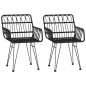 vidaXL 3-tlg. Garten-Essgruppe Schwarz Poly Rattan vidaXL 3-tlg. Garten-Essgruppe Schwarz Poly Rattan