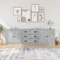 vidaXL Sideboards 3 Stk. Betongrau Holzwerkstoff vidaXL Sideboards 3 Stk. Betongrau Holzwerkstoff
