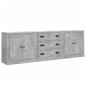 vidaXL Sideboards 3 Stk. Betongrau Holzwerkstoff vidaXL Sideboards 3 Stk. Betongrau Holzwerkstoff