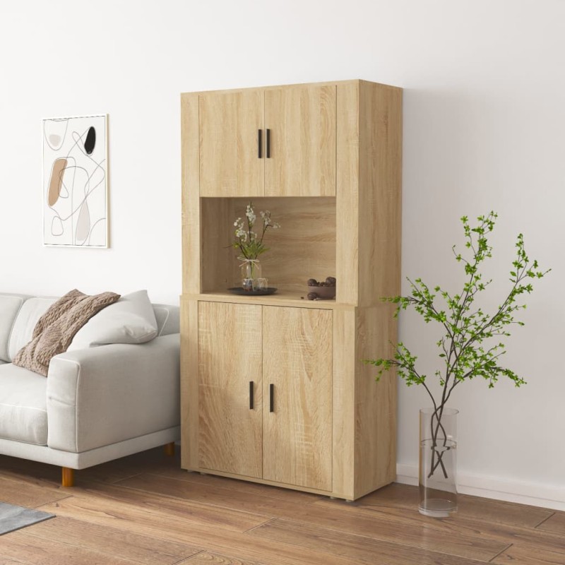 vidaXL Highboard Sonoma-Eiche Holzwerkstoff vidaXL Highboard Sonoma-Eiche Holzwerkstoff