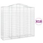 vidaXL Gabionen mit Hochbogen 18Stk. 200x50x180/200cm Verzinktes Eisen vidaXL Gabionen mit Hochbogen 18Stk. 200x50x180/200cm Verzinktes Eisen